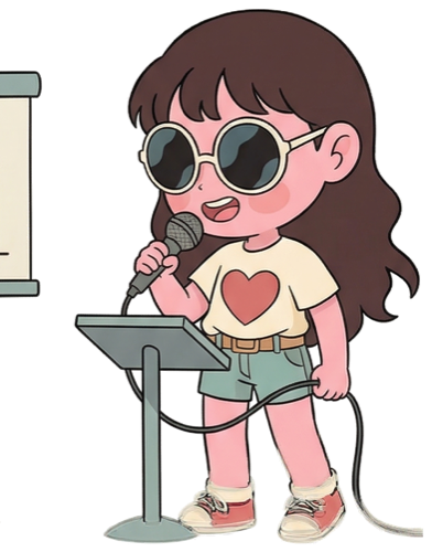 Tanya with microphone